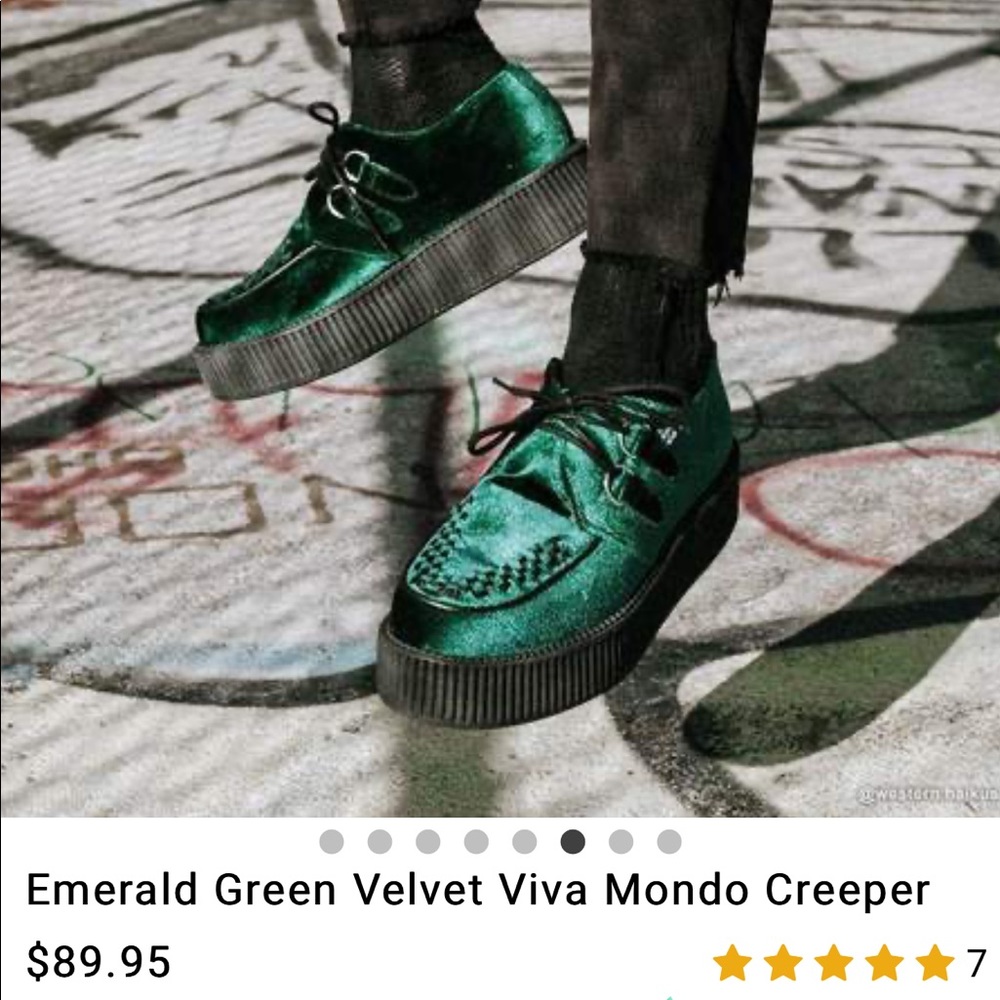 Emerald Green velvet creepers